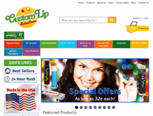 Tablet Screenshot of customlipbalmstore.com